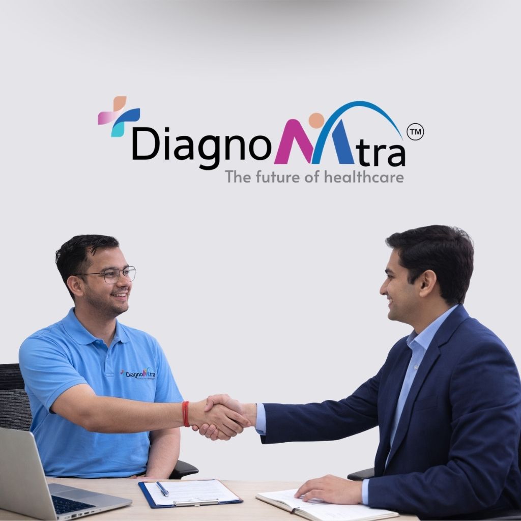 Doctor consulting with a corporate professional about employee health screening