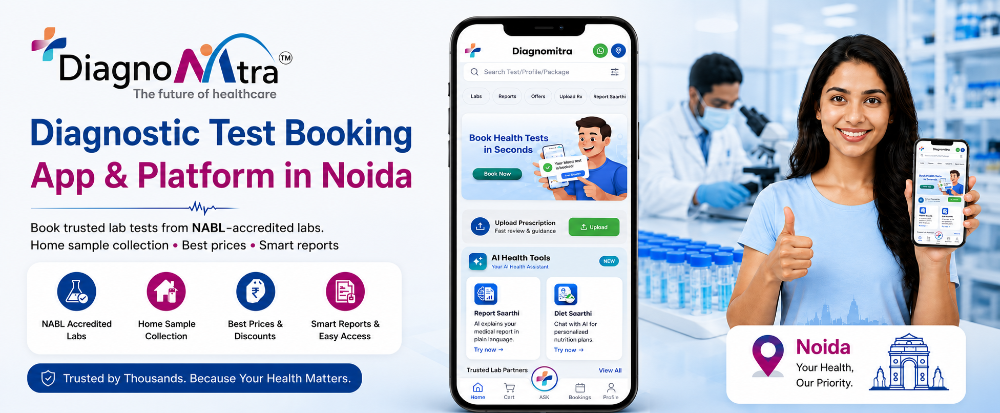 Diagnostic Test Booking App & Platform in Noida – Your Complete Healthcare Partner
